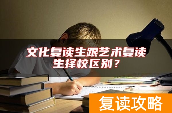 文化复读生跟艺术复读生择校区别？